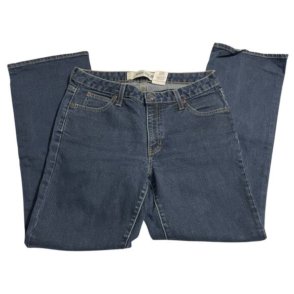Gap Womens Jeans Size 10 Blue Bootcut Mid Rise Stretch Dark Wash Denim Zip Fly - Picture 4 of 11
